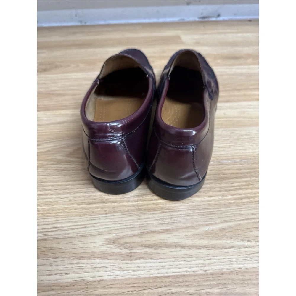GH Bass Weejuns Penny Loafers Mens 12 D Burgundy Leather Slip On Shoes USA